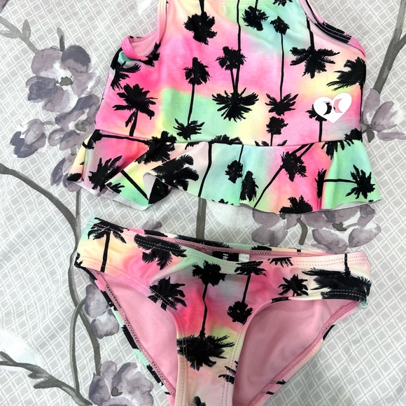 Hurley Tropical Bikini Set Girls 2pc Swimsuit - Picture 5 of 8